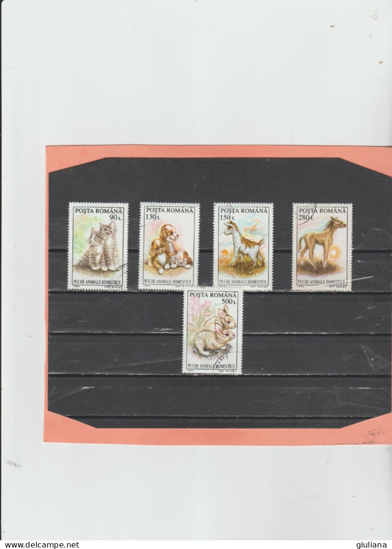 Romania1994 - (YT) 4317/22 Used "Faune. Jeunes Animaux Domestiques" - Serie Completa (anca 1 Valore) - Used Stamps