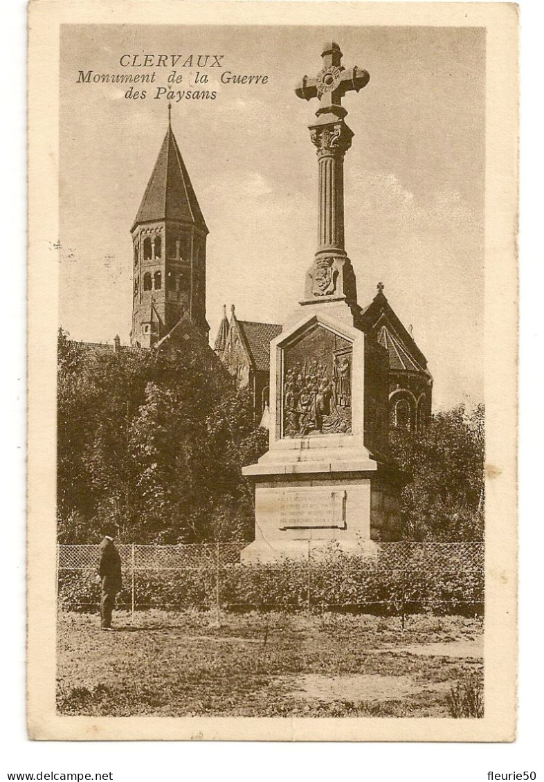 LU. CLERVAUX - Monument De La Guerre Des Paysans. Oblitération Bruxelles 1933. - Clervaux