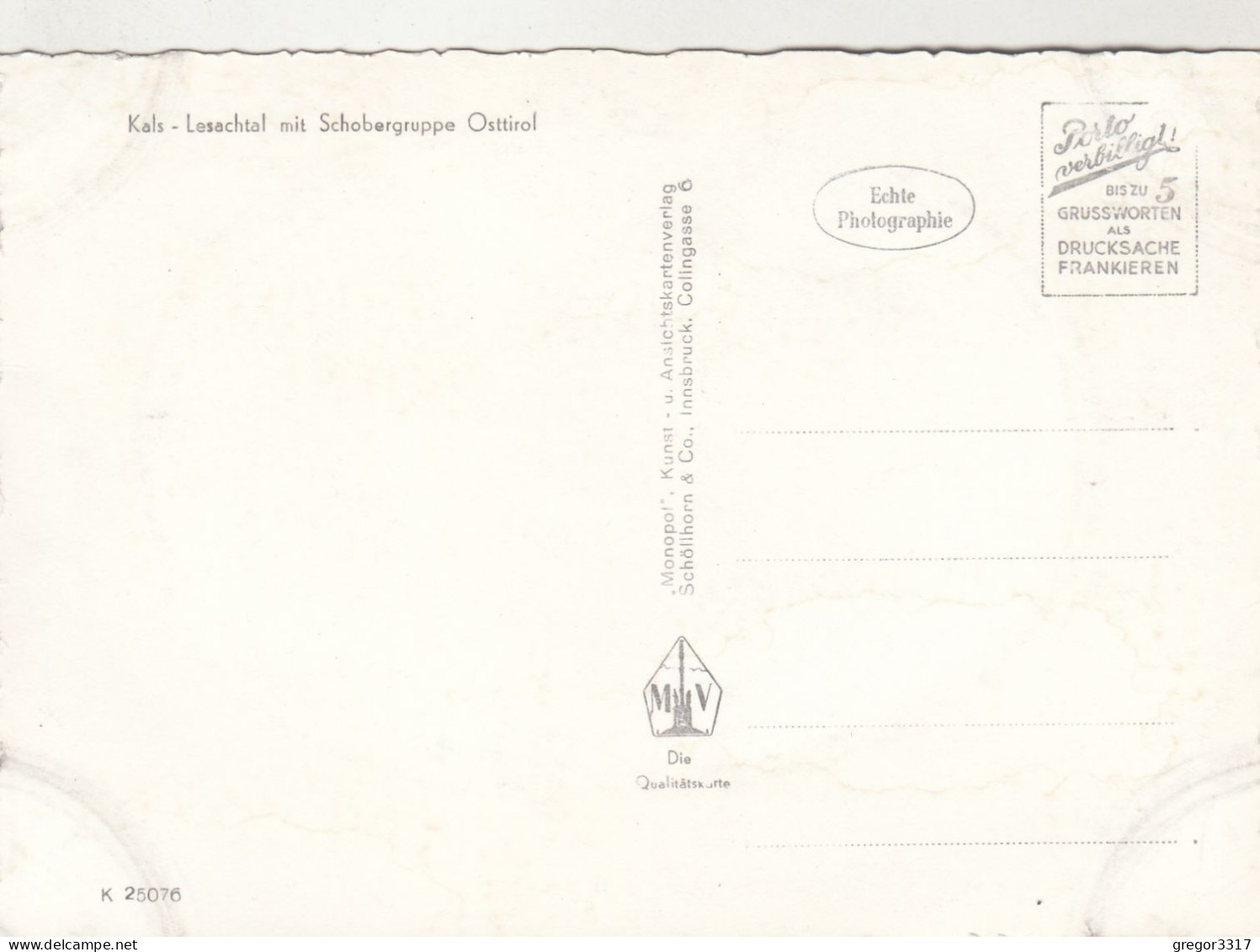 E1933) KALS - Lesachtal Mit Schobergruppe - Osttirol - Kals