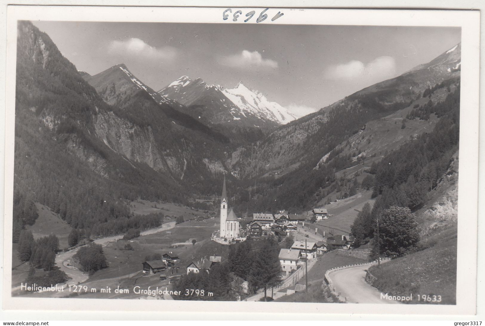 E1936) HEILIGENBLUT 1279m Mit Dem GROßGLOCKNER - Straße Kirche Häuser FOTO AK Alt - Heiligenblut