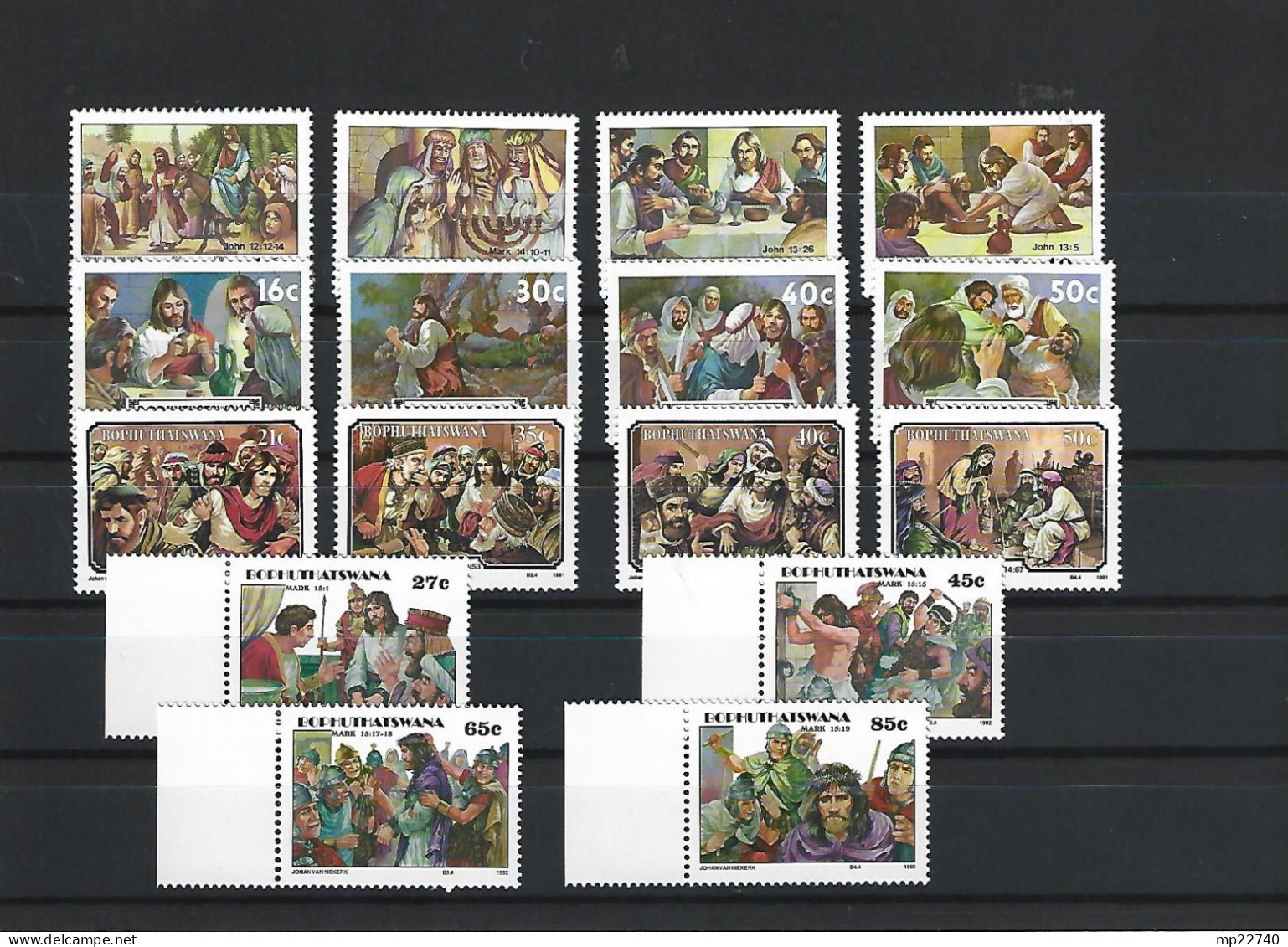 BOPHUTHATSWANA  (AFRIQUE DU SUD)   ANNEE 1988/89/91/92 PAQUES PASSION DU CHRIST    ** MNH - Bofutatsuana