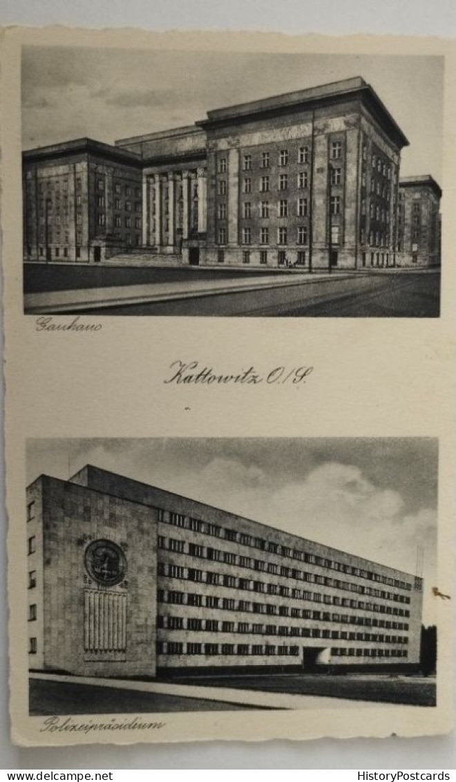 Kattowitz, Oberschlesien, Gauhaus, Polizeipräsidium, 1942 - Schlesien