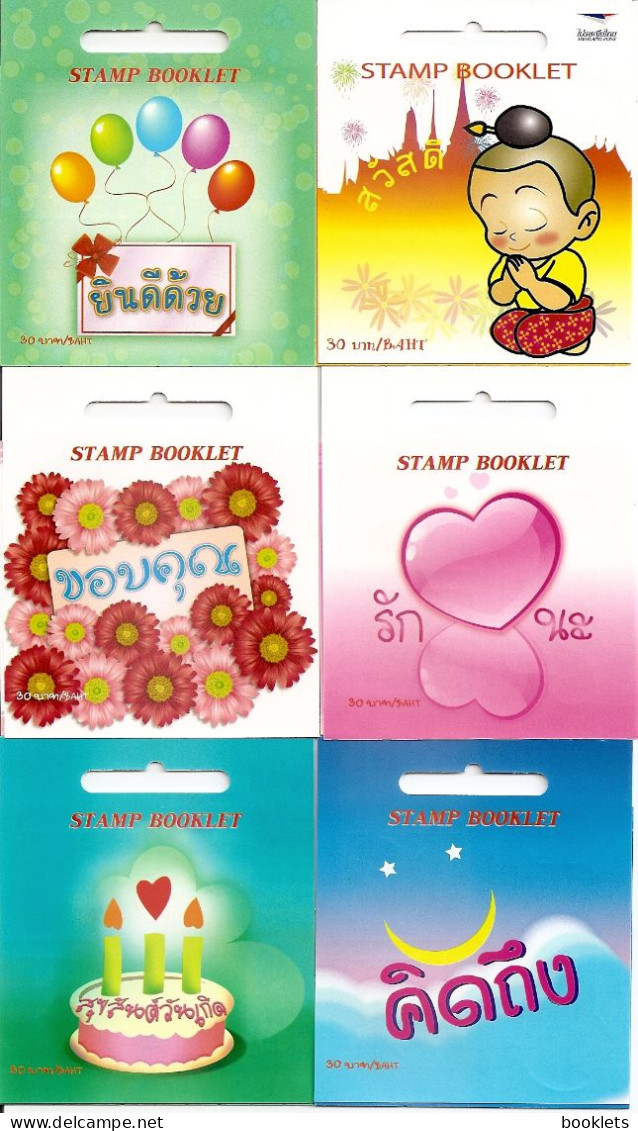 THAILAND, Booklet  342/347,  2010, Greetings Booklets, Set Of 6 Booklets - Thailand