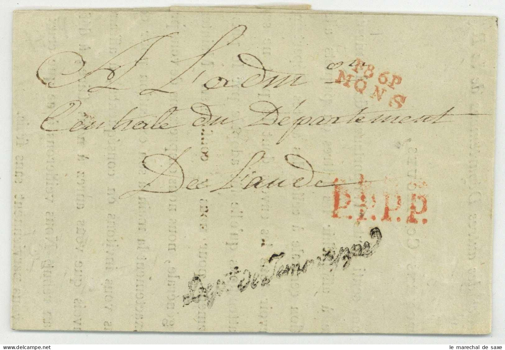 P.86.P. MONS Dept De Jemmapes 1799 En-tête - 1792-1815: Veroverde Departementen