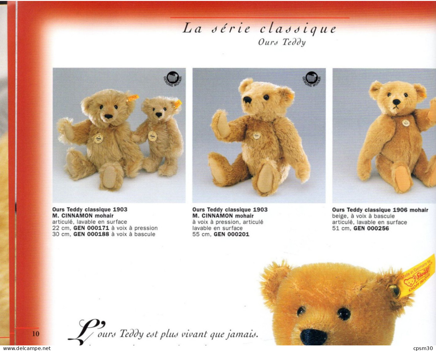 Livre, La Vaste Collection STEIFF 2002, 106 Pages 2002 (ours Et Peluches) - Steiff Animals