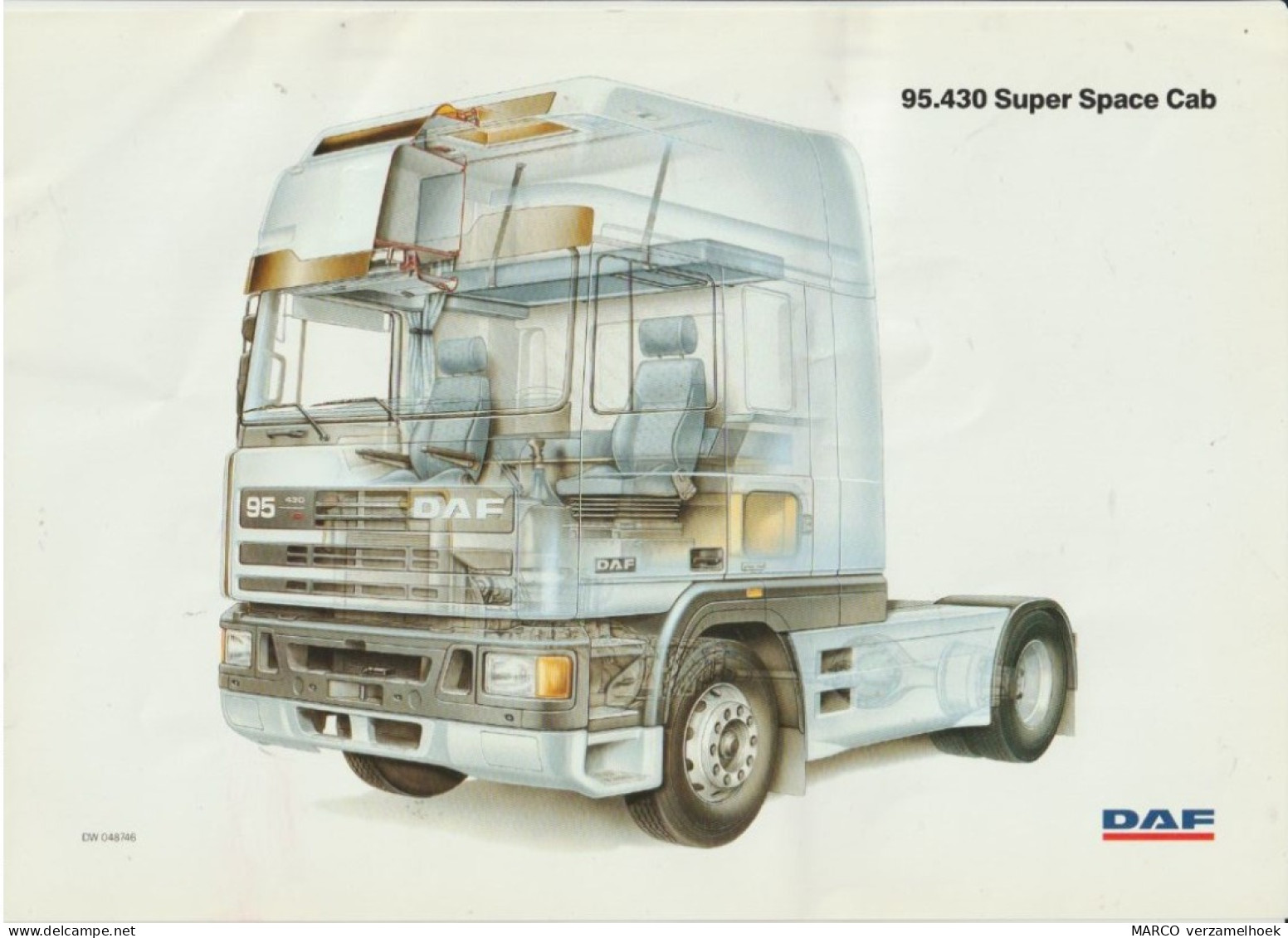 Brochure-leaflet:  DAF 95.430 Super Space Cab - Trucks