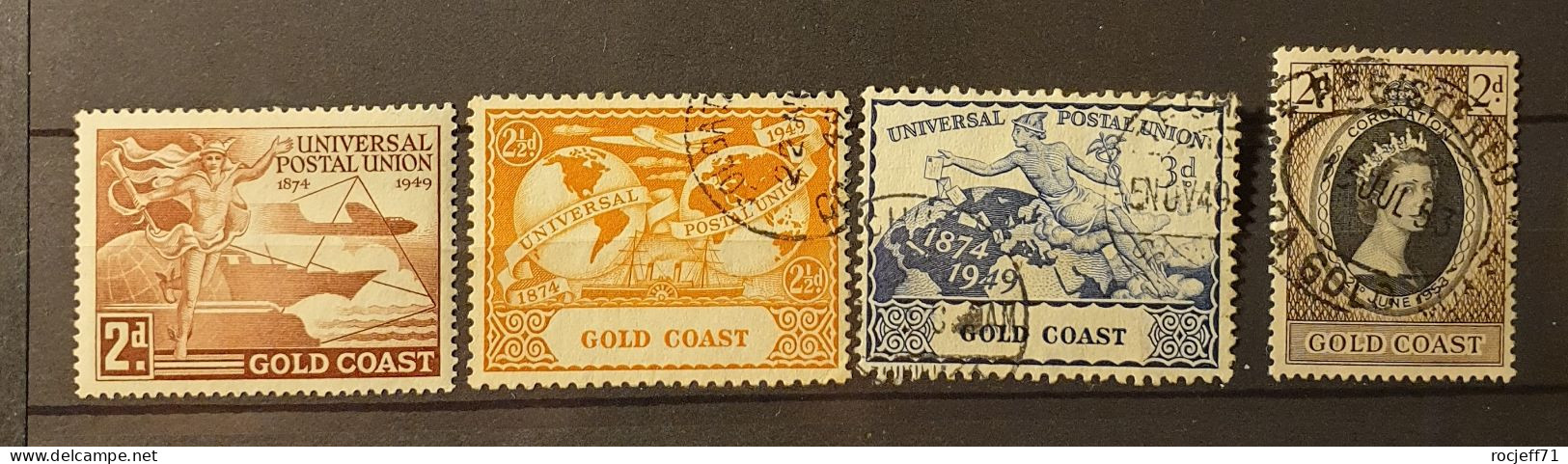 01 - 24 // Gold Coast - Côte D'Or -  UPU - N° 142 - 143 - 144 + 158 - Côte D'Or (...-1957)