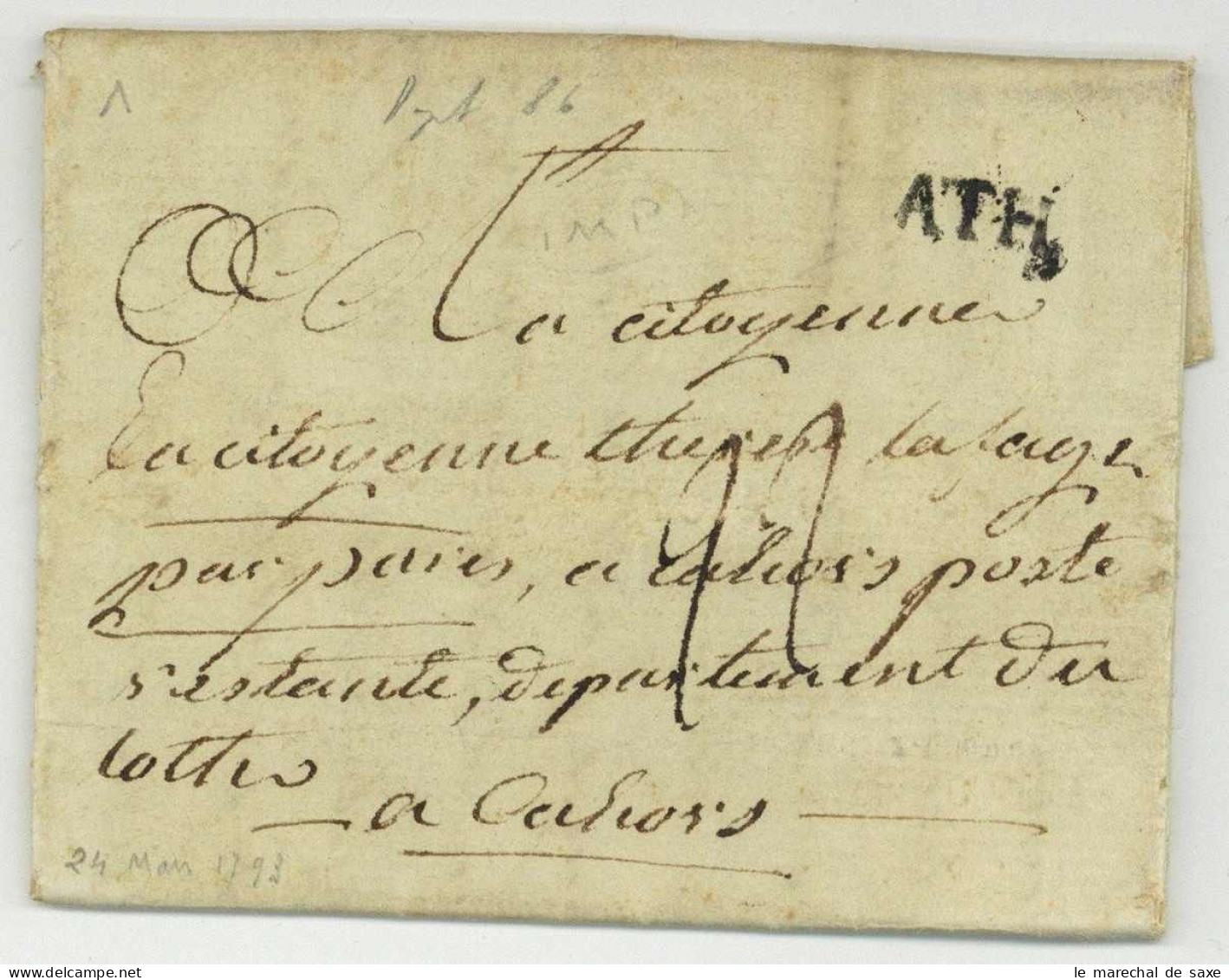 ATH 1793 Pour Cahors Van Pallisat - 1792-1815 : Departamentos Conquistados