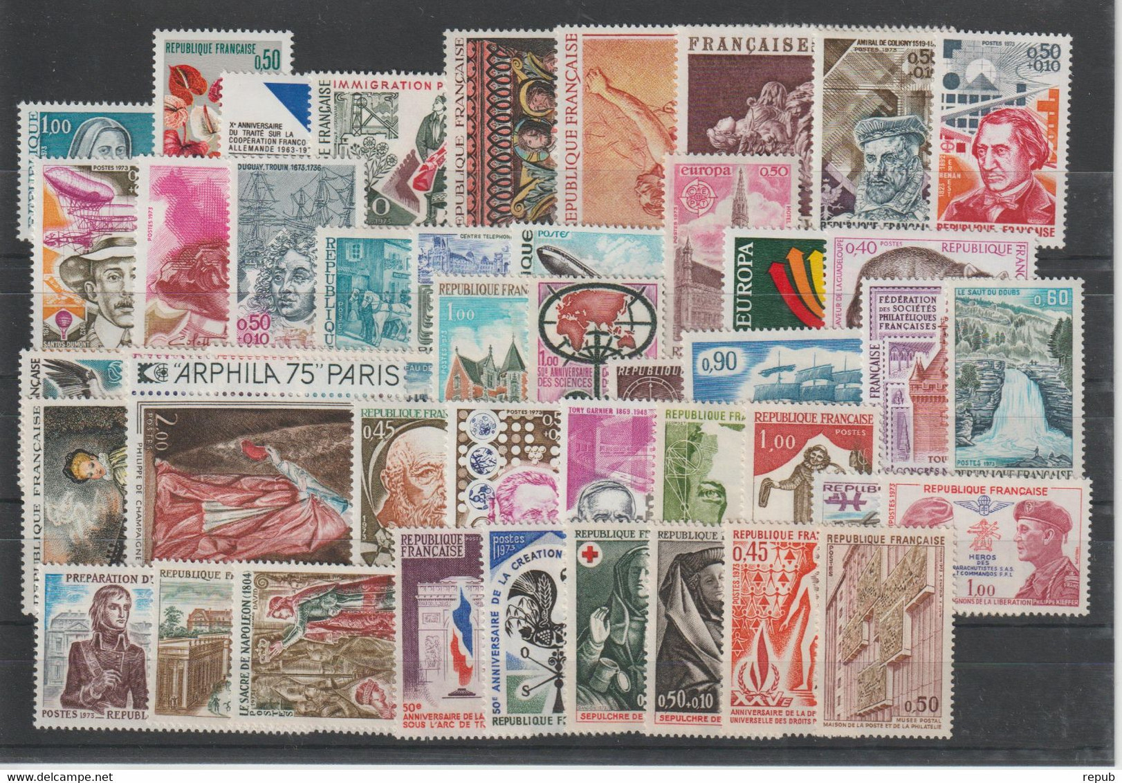 France Année Complète 1973 Du 1737 Au 1782, 46 Val ** MNH - 1970-1979