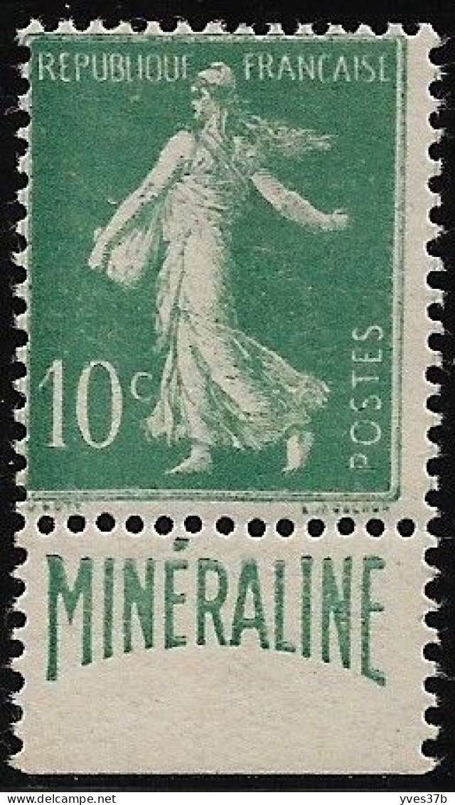 FRANCE N°188A - 10cts Vert Pub Mineraline - Neuf** - VARIETE " °OSTES" - Superbe - - Nuovi