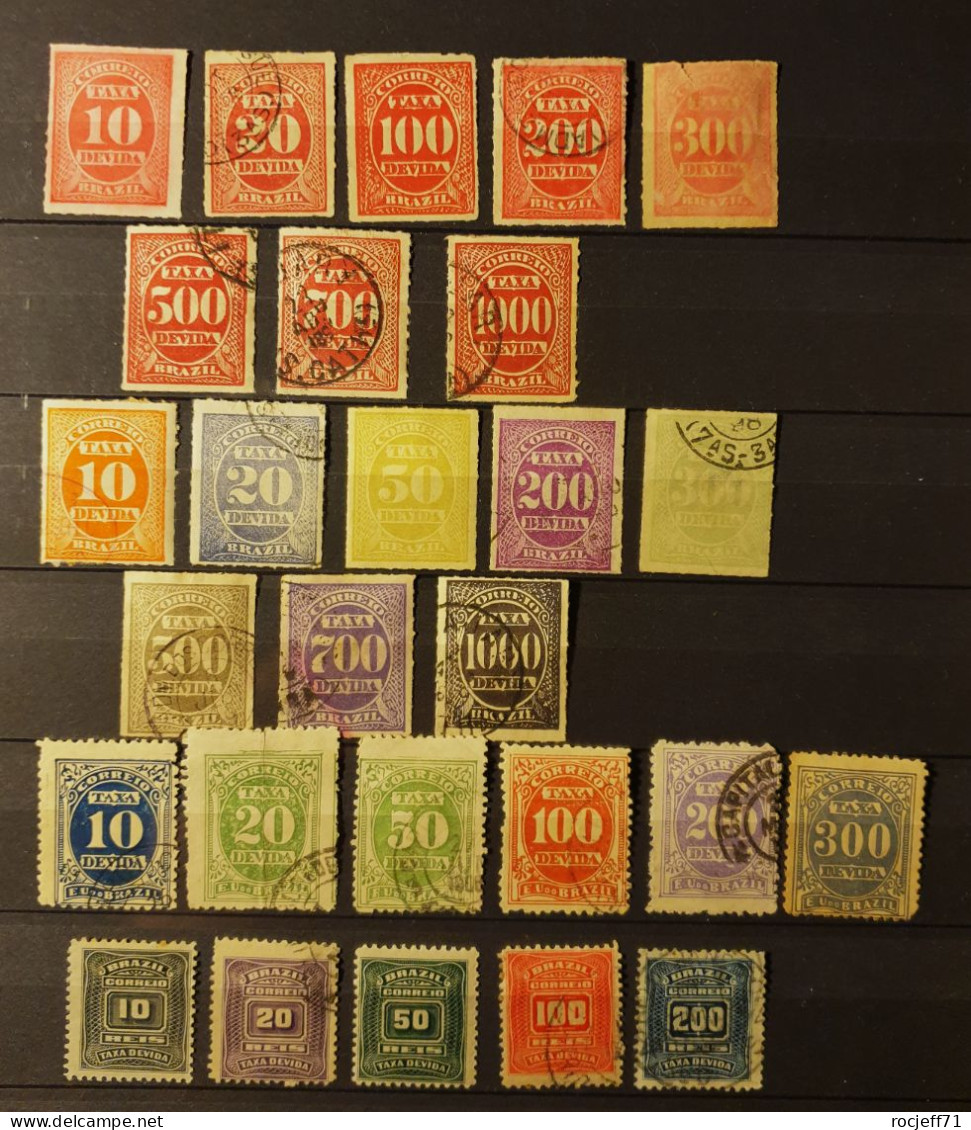 01 - 24 // Brasil - Brésil - Timbres Taxe - 1890 à 1906 - TB - Old Stamps - Gebruikt