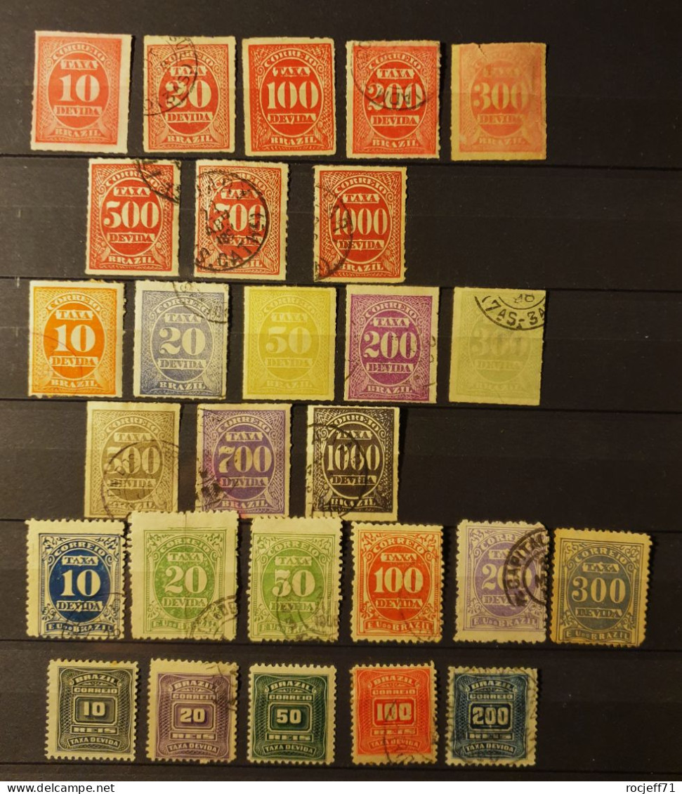 01 - 24 // Brasil - Brésil - Timbres Taxe - 1890 à 1906 - TB - Old Stamps - Used Stamps