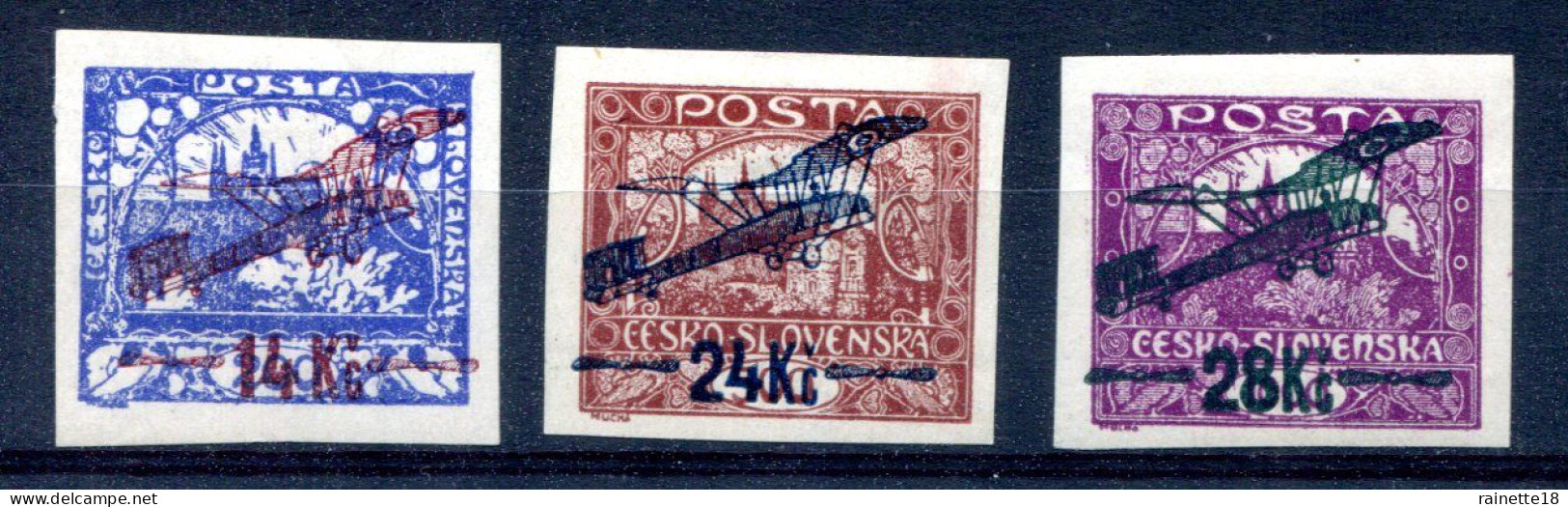 Tchécoslovaquie     PA  1/3 *  Non Dentelés - Airmail