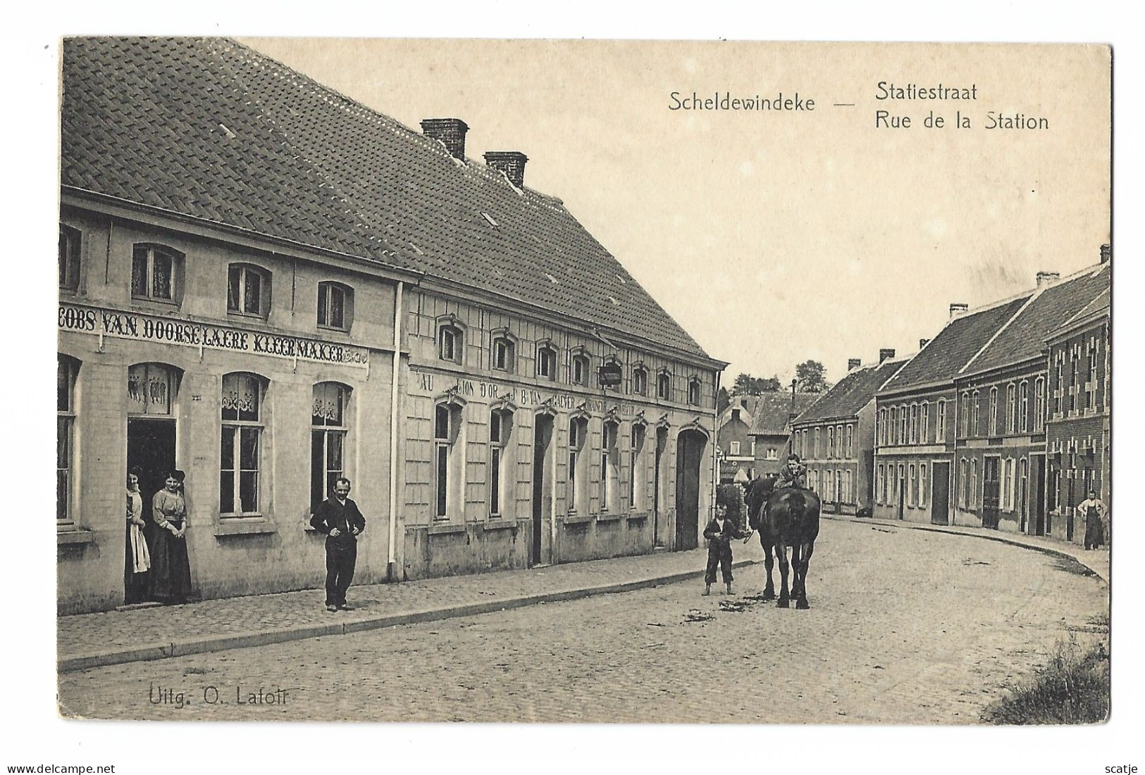 Scheldewindeke    -    Statiestraat.   -   Jacobs Van Doorselaere  Kleermaker - Oosterzele