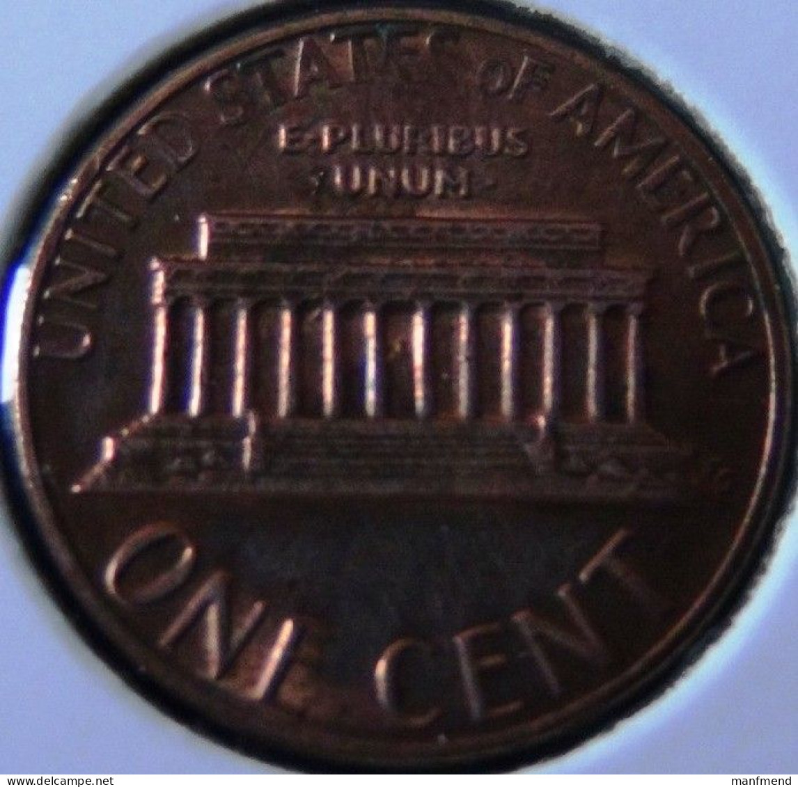 USA - 1984 - KM 201b - 1 Cent - W/o Mintmark - XF - 1959-…: Lincoln, Memorial Reverse
