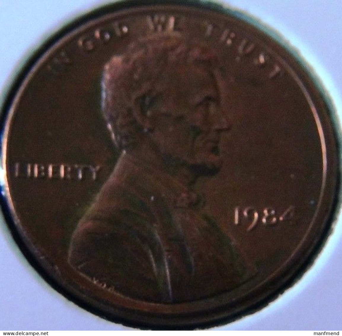 USA - 1984 - KM 201b - 1 Cent - W/o Mintmark - XF - 1959-…: Lincoln, Memorial Reverse