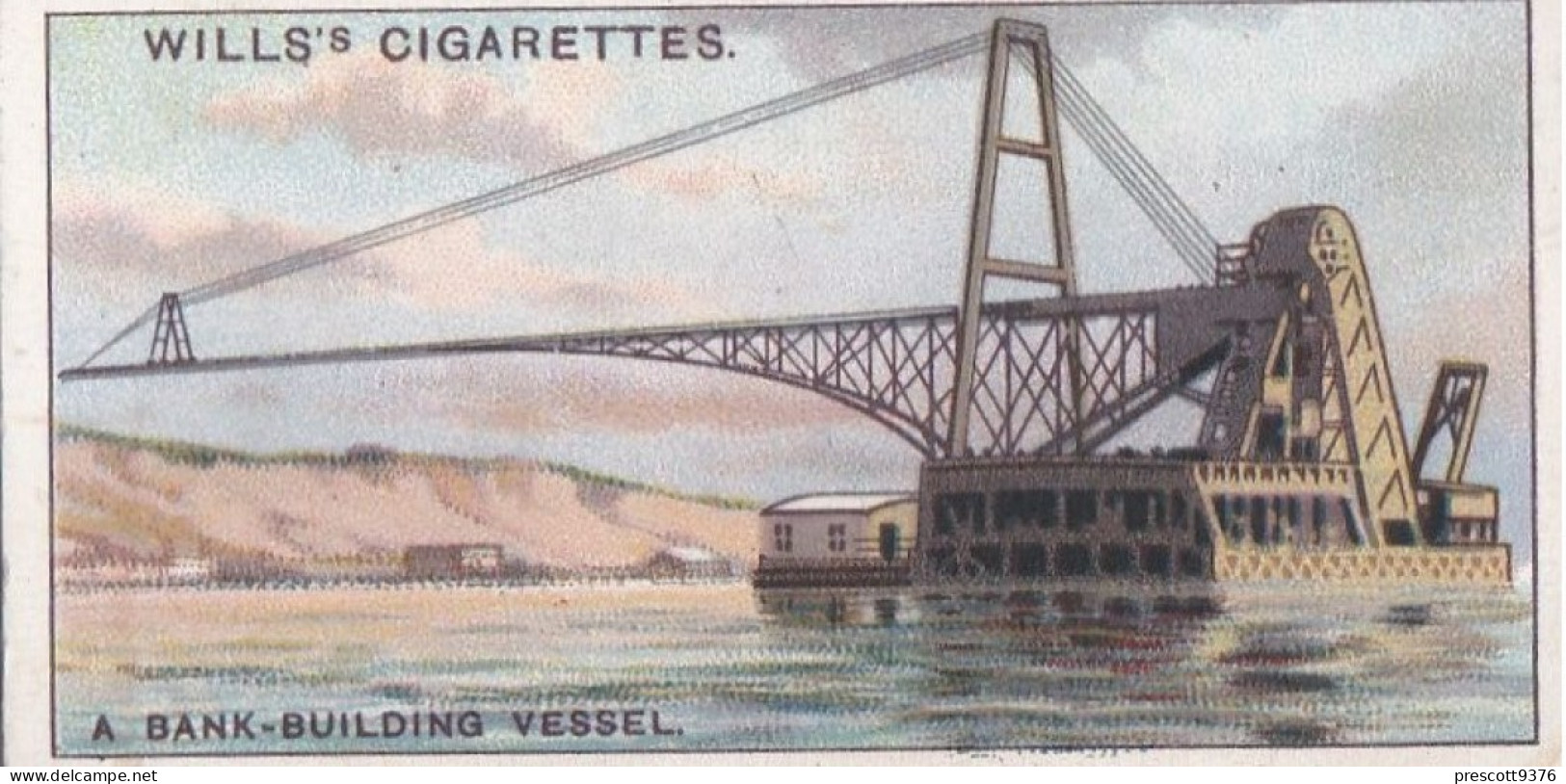 Strange Craft 1931 - Original Wills Cigarette Card - 1 A Bank Building Vessel - Wills