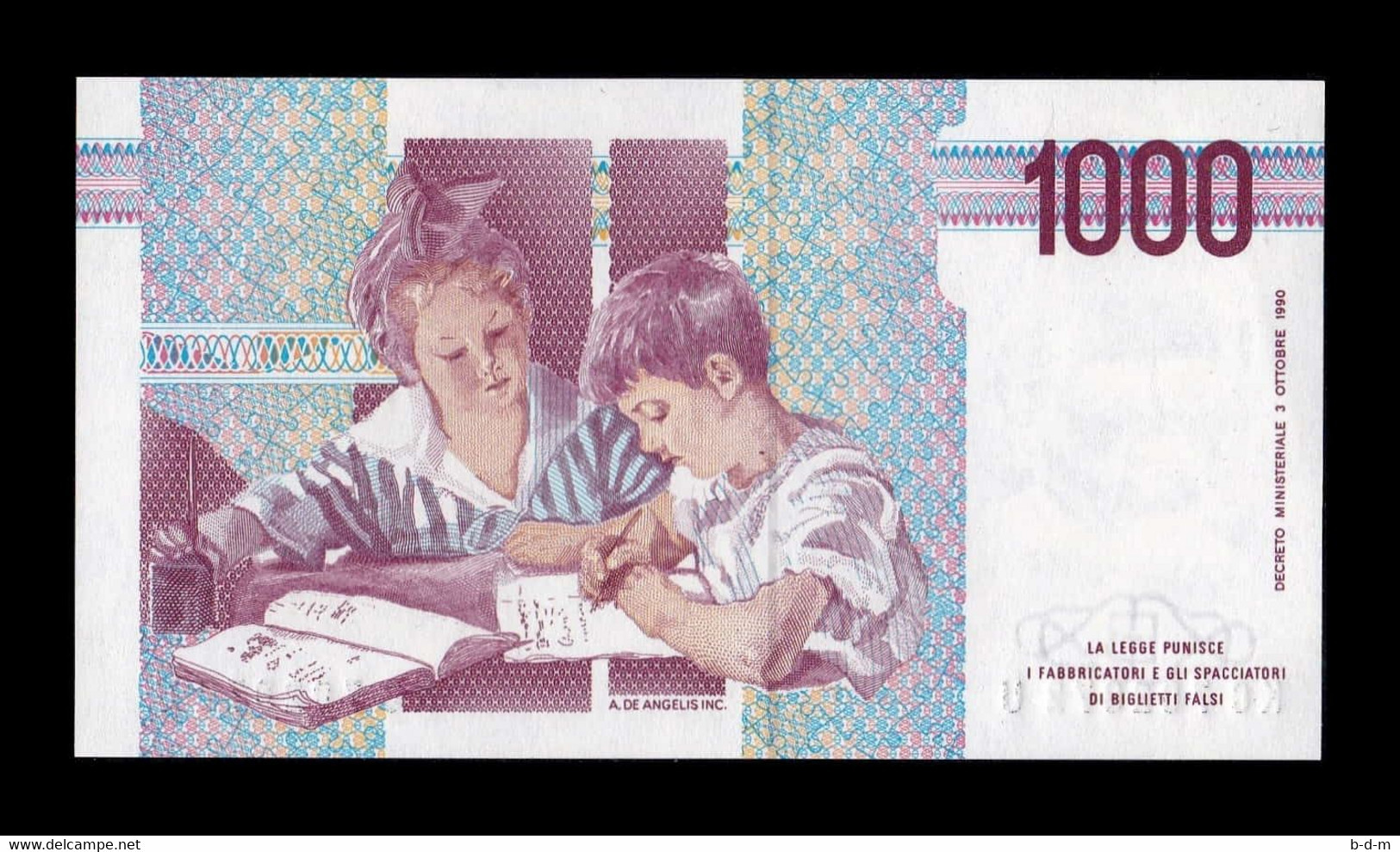 Italia Italy 1000 Lire Maria Montessori 1990 Pick 114a Sc Unc - 1000 Liras