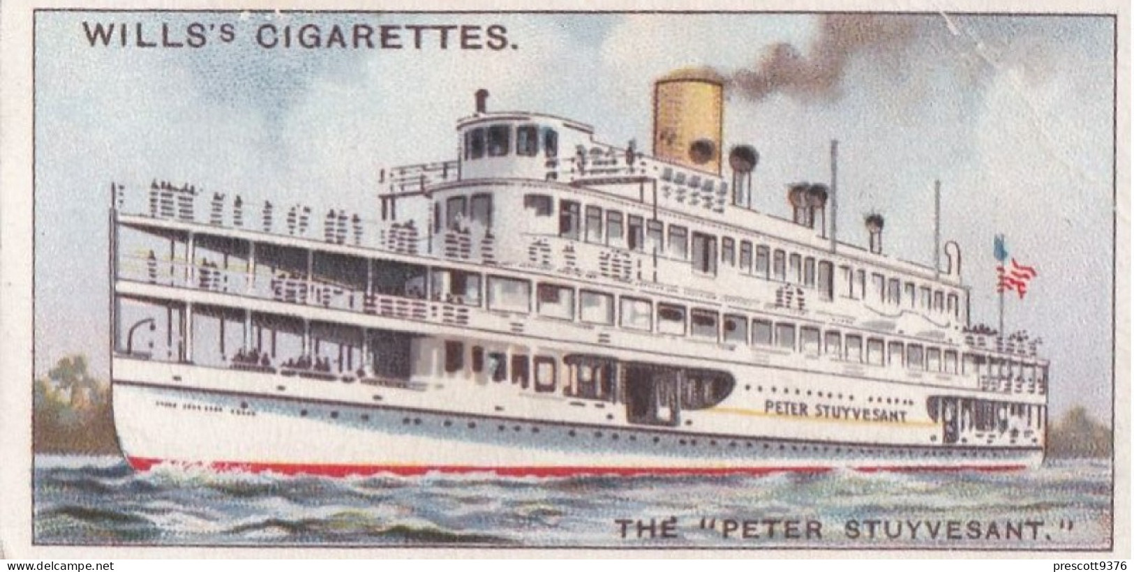 Strange Craft 1931 - Original Wills Cigarette Card - 35 The Peter Stuyvesant,River Cruiser - Wills