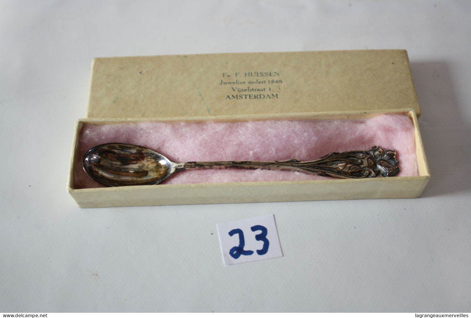 C23 Petite Cuillère - Souvenir Amsterdam - Coffret Origine - Métal Argenté - Spoons