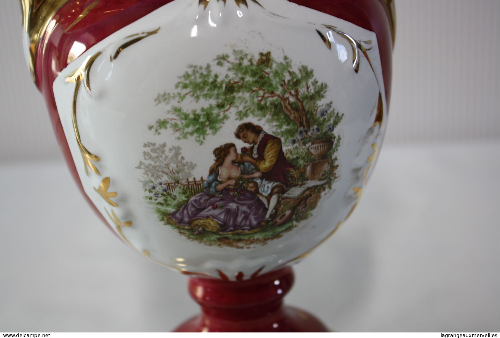 C23 Miniature - Vase En Porcelaine - Romantisme Français - Autres & Non Classés