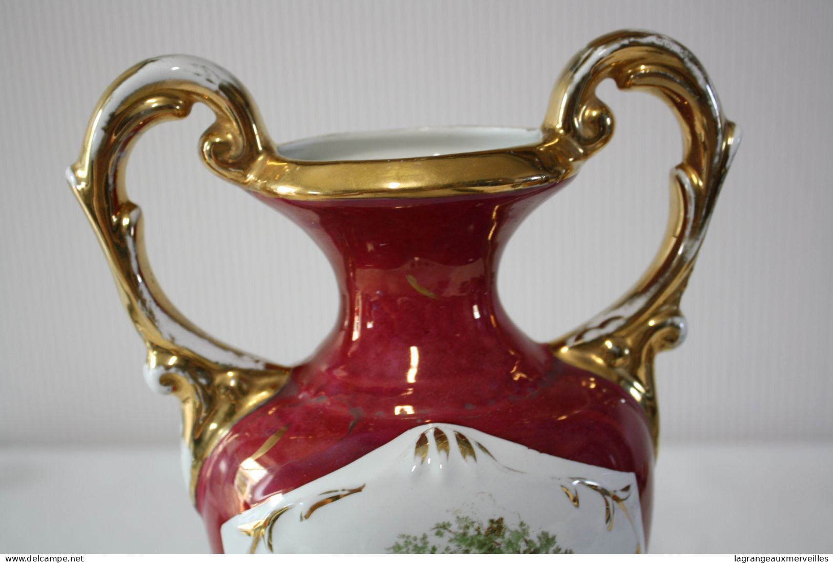 C23 Miniature - Vase En Porcelaine - Romantisme Français - Sonstige & Ohne Zuordnung