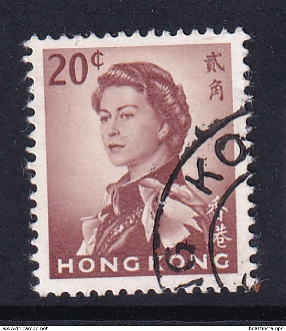 Hong Kong: 1962/73   QE II     SG199a      20c   Brown     Used - Used Stamps