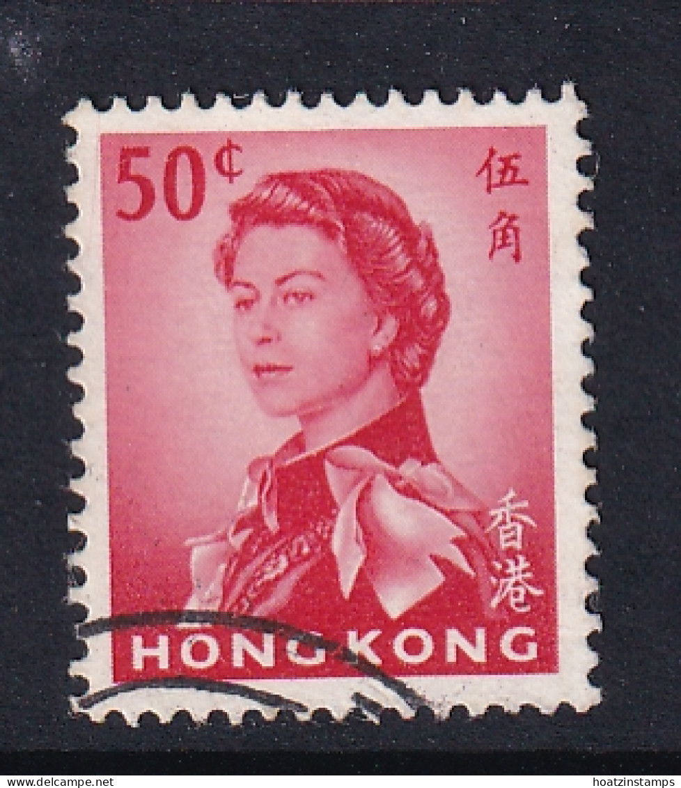 Hong Kong: 1962/73   QE II     SG203      50c   Scarlet   Used - Used Stamps