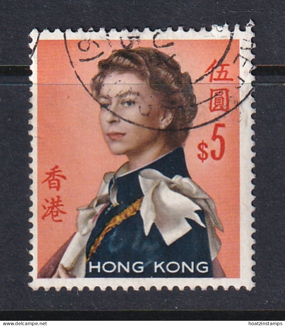 Hong Kong: 1962/73   QE II     SG208c      $5   [Glazed]   Used - Gebraucht