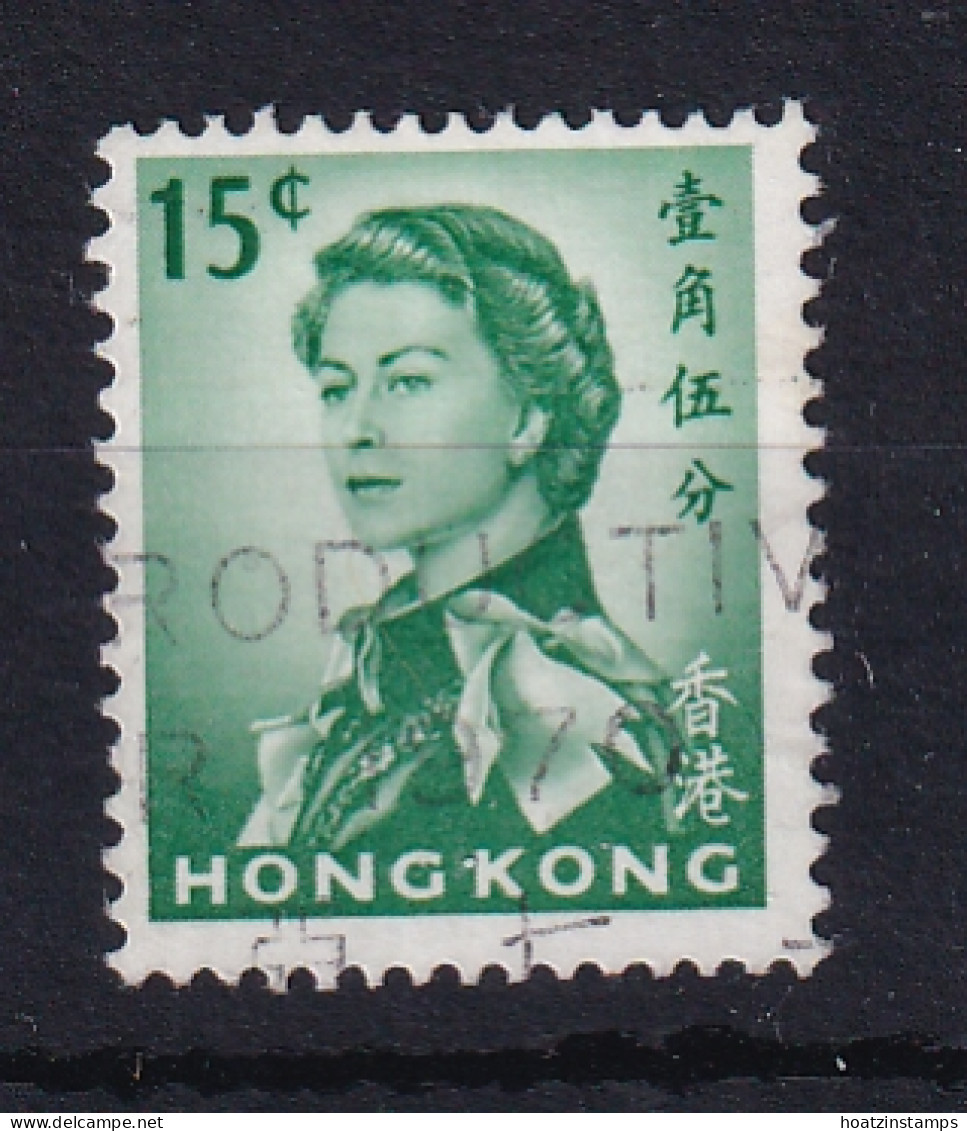 Hong Kong: 1966/72   QE II      SG224       15c   [Wmk Sideways]   Used - Gebruikt