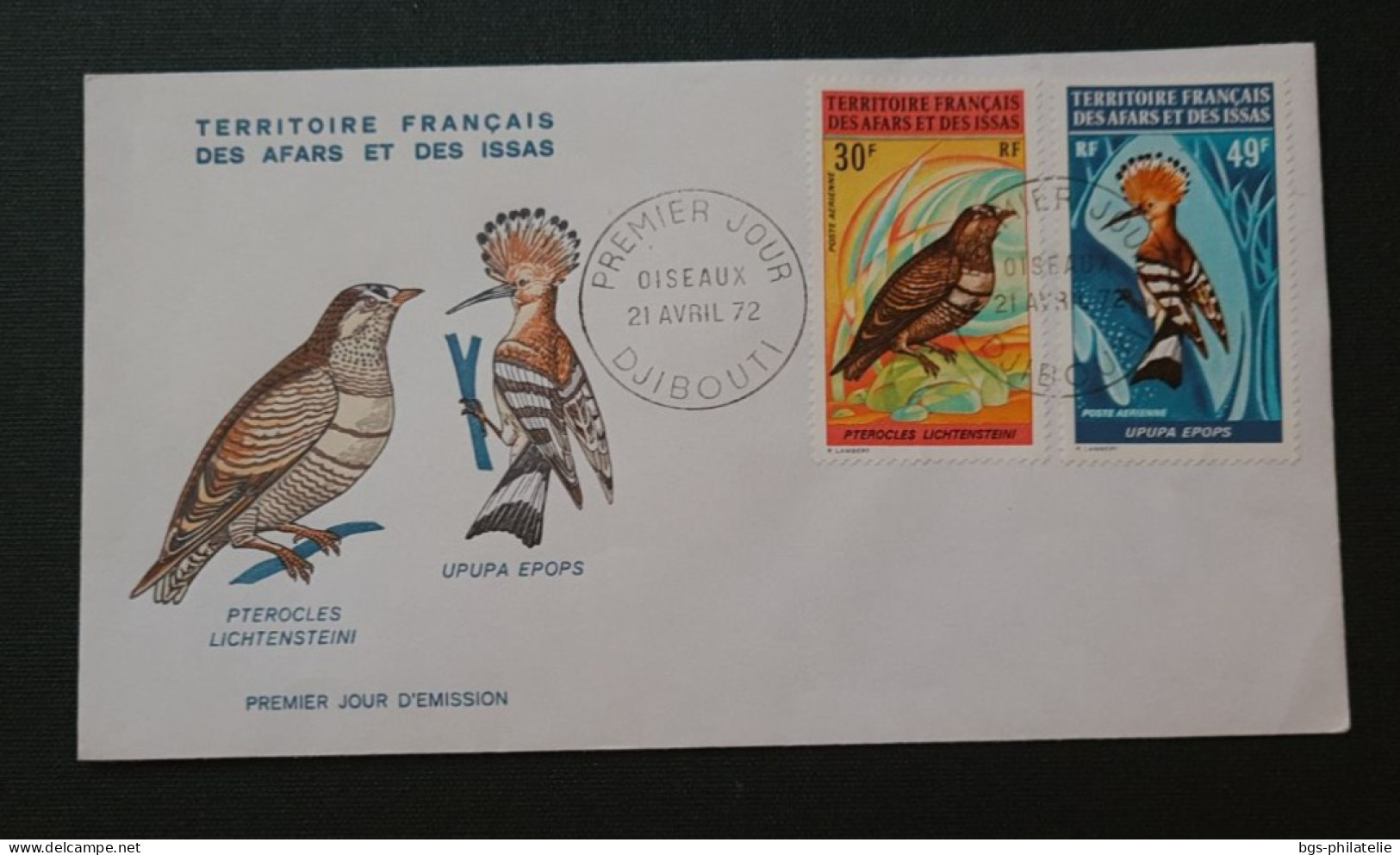 Afars Et Issas Timbres Numéros PA68 Et PA69 Sur Enveloppe. - Briefe U. Dokumente