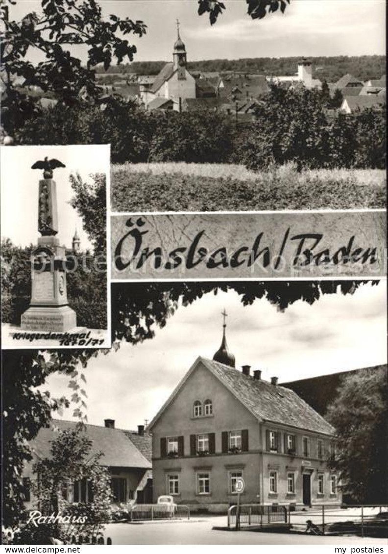 41768101 Oensbach Kriegerdenkmal Rathaus Oensbach - Achern