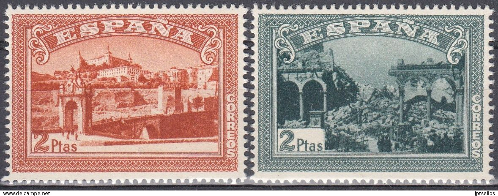 ESPAÑA 1937 Nº SH-836/837 NUEVO, SIN FIJASELLOS - Neufs