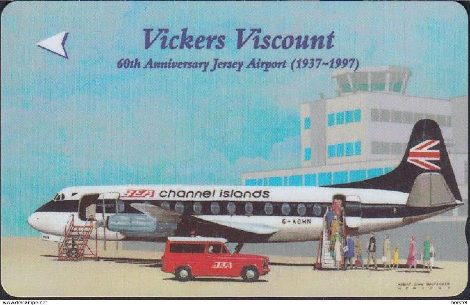 Jersey - 169 - 60th Anniversary Airport - Vickers Viscount - Airplane - Flugzeug - £2 - 55JERC - Jersey Et Guernesey