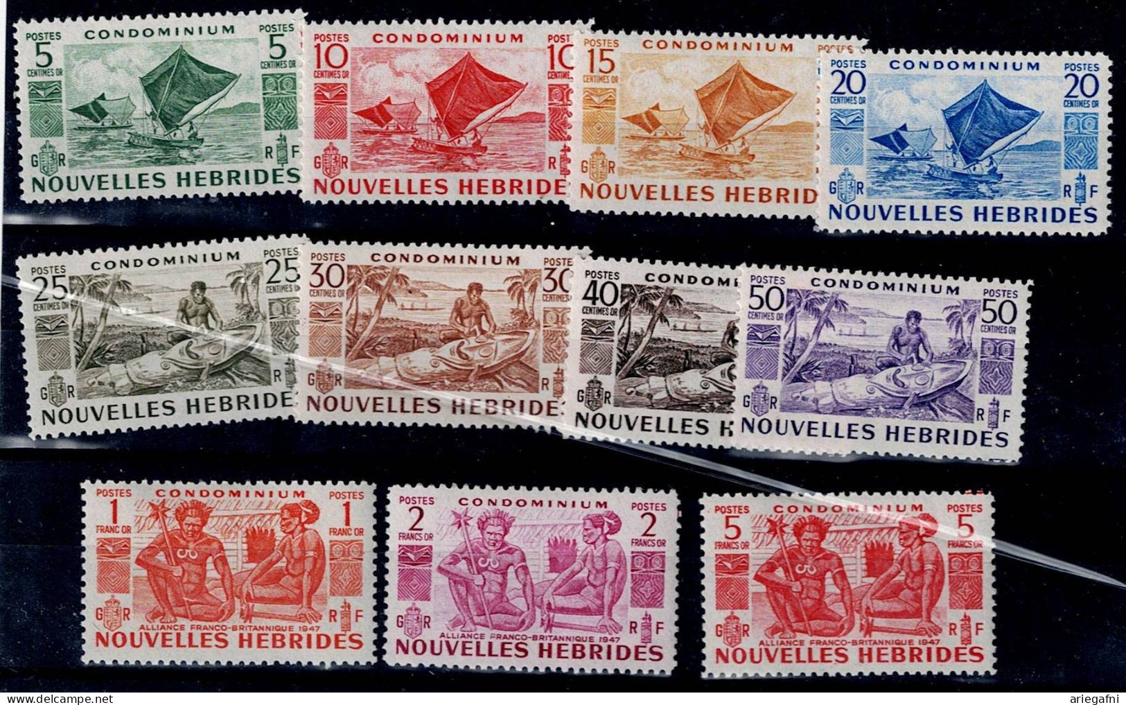 NEW HEBRIDES 1953 LOCAL PICTURES  MI No 152-62  MNH VF!! - Neufs