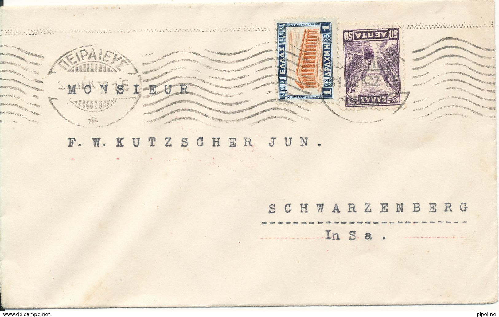 Greece Cover Sent To Germany 1932 - Briefe U. Dokumente