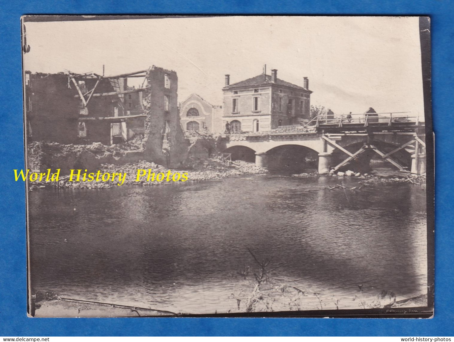 CPA Photo - NOMENY - Batiment & Pont Sur La Seille Détruit Par La Guerre - 1914 1918 WW1 Histoire Clémery Abaucourt - Nomeny