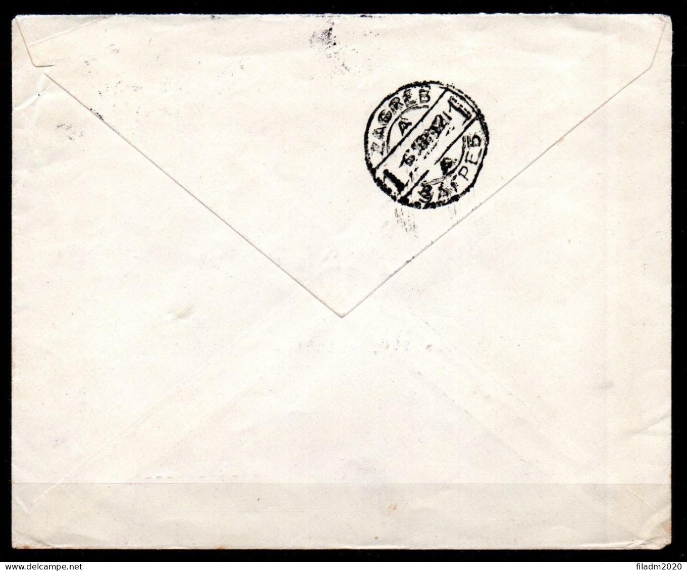 143 Op Brief Gestempeld - Perfin B B E (Banque Belge Pour L'Etranger) Naar ZAGREB - 1909-34