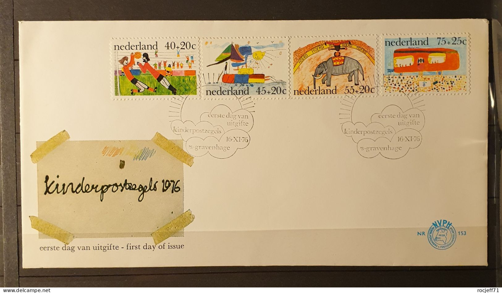 01 - 24 // Holland - Thématique Enfants - Dessins  - Lettre FDC Kinderpostzegel 1976 - Briefe U. Dokumente