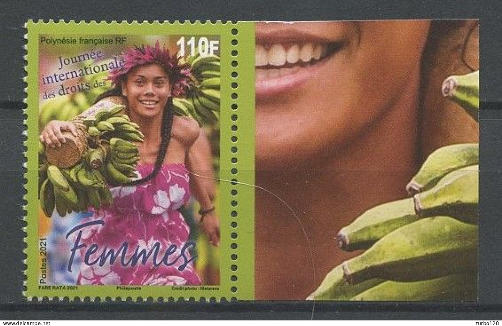 POLYNESIE 2021 N° 1261 ** Neuf MNH Superbe Journée Internationale Du Droit Des Femmes Flore Fruits Bananes - Neufs