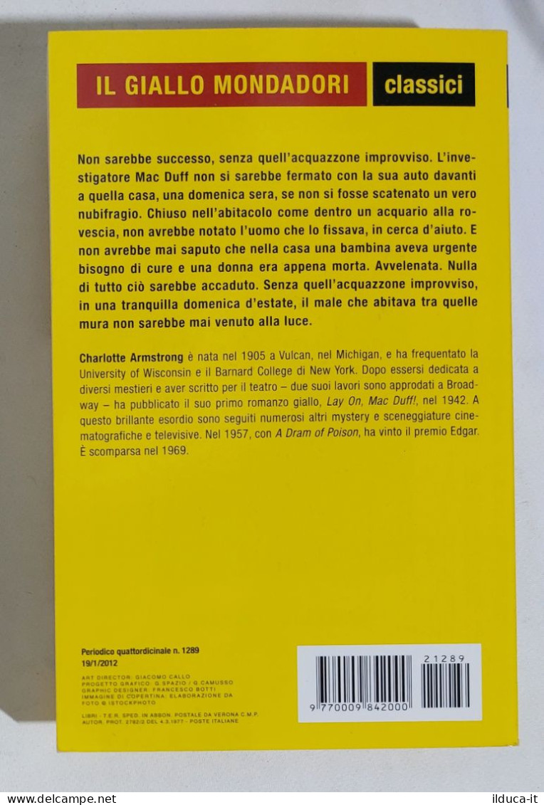 58702 Giallo Mondadori Classici N 1289 Armstrong La Morte Tutta D'un Fiato 2012 - Politieromans En Thrillers