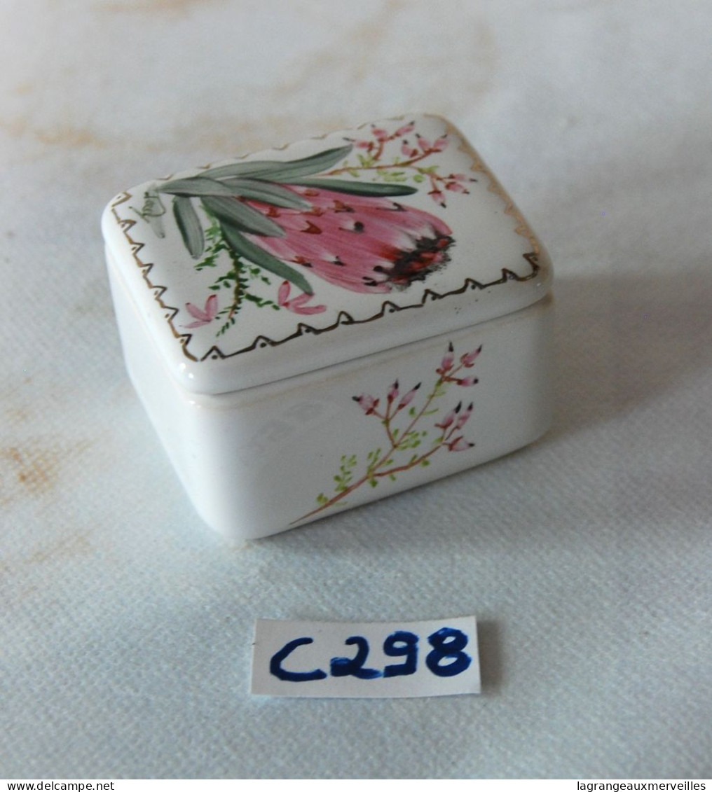 C298 Ancien Pullulier En Céramique - Décor Floral - Flores & Plantas