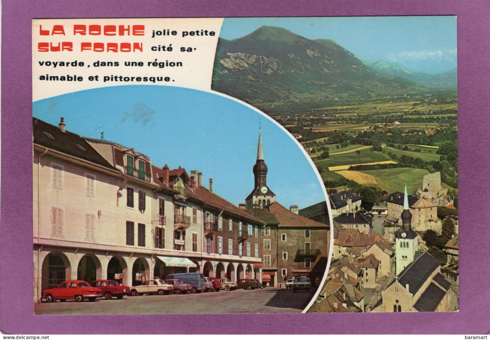 74 LA ROCHE SUR FORON 2 Vues Automobiles Panhard PL17 Peugeot 204 Renault 10 Estafette - La Roche-sur-Foron