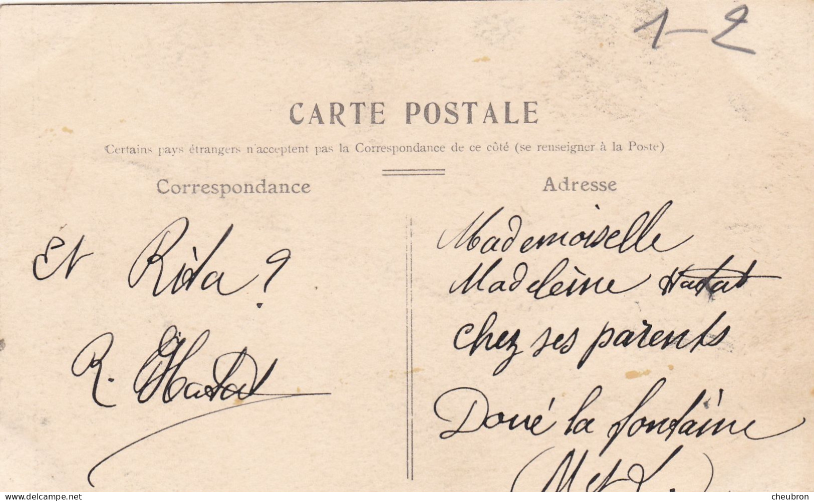 49. ANGERS .CPA COLORISEE.. PLACE DU RALLIEMENT. LA POSTE.. ANNEE 1905 + TEXTE - Champtoceaux