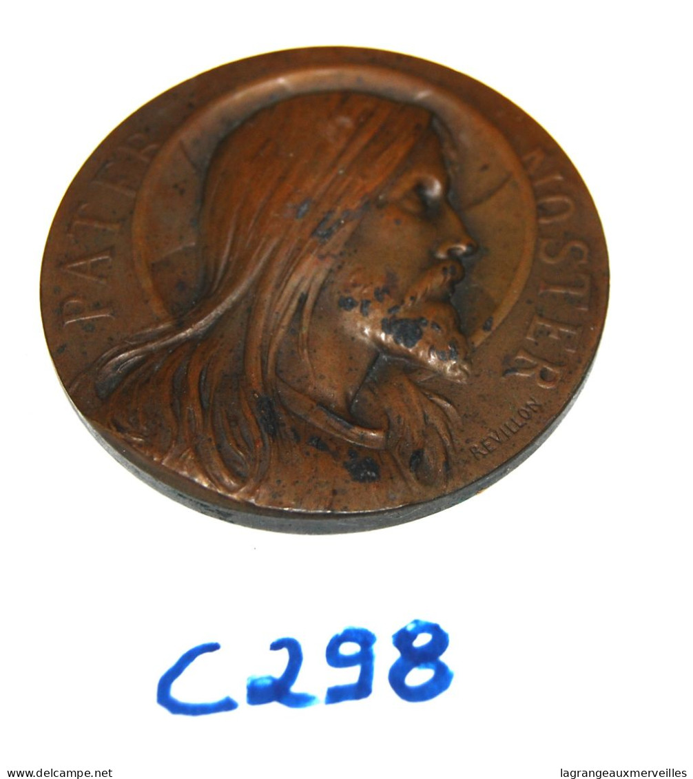 C298 Ancienne Médaille - Patre Noster Revillon - Notre Père - Monedas/ De Necesidad