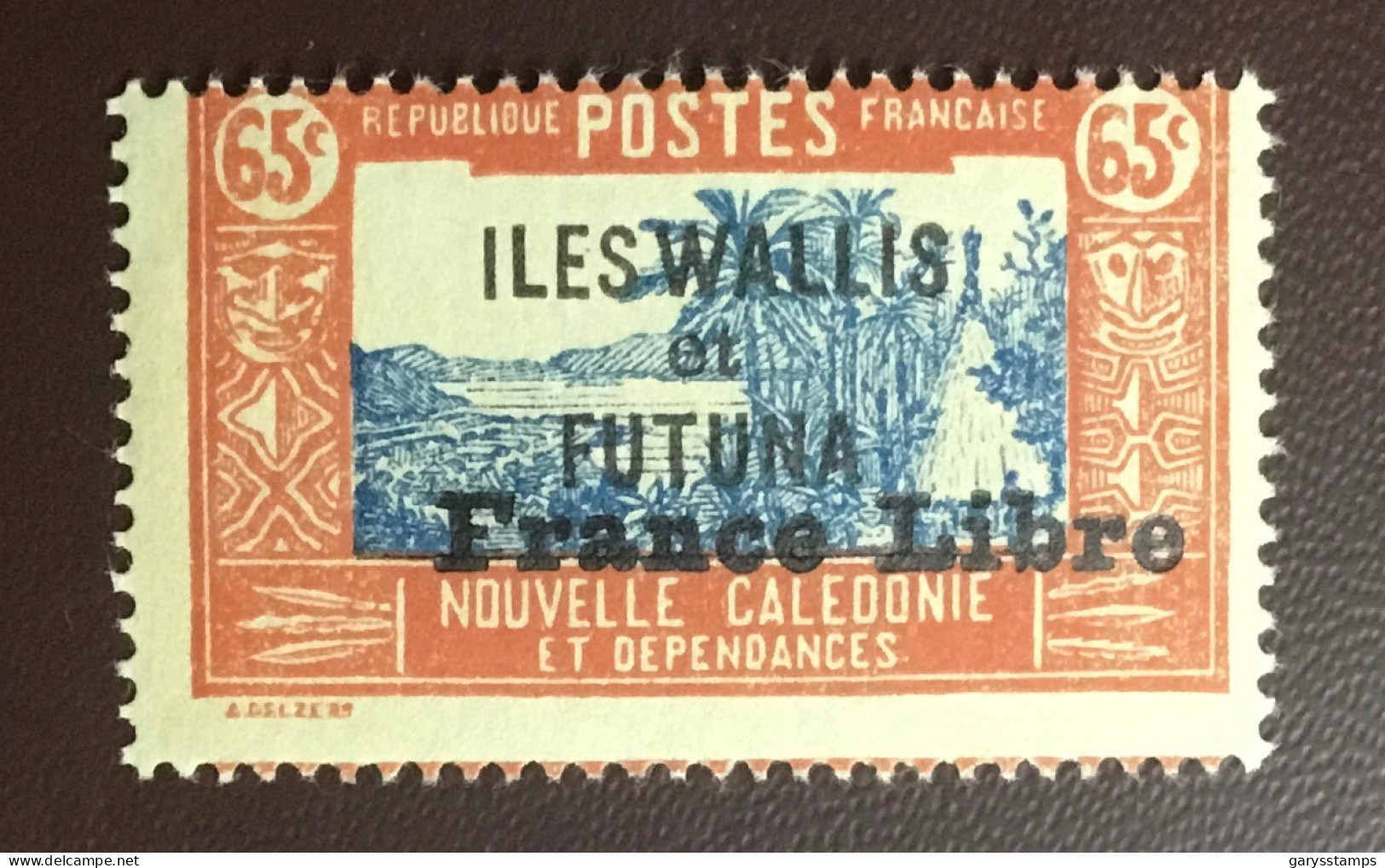 Wallis Et Futuna 1941 65c France Libre Y&T 109 MNH - Unused Stamps