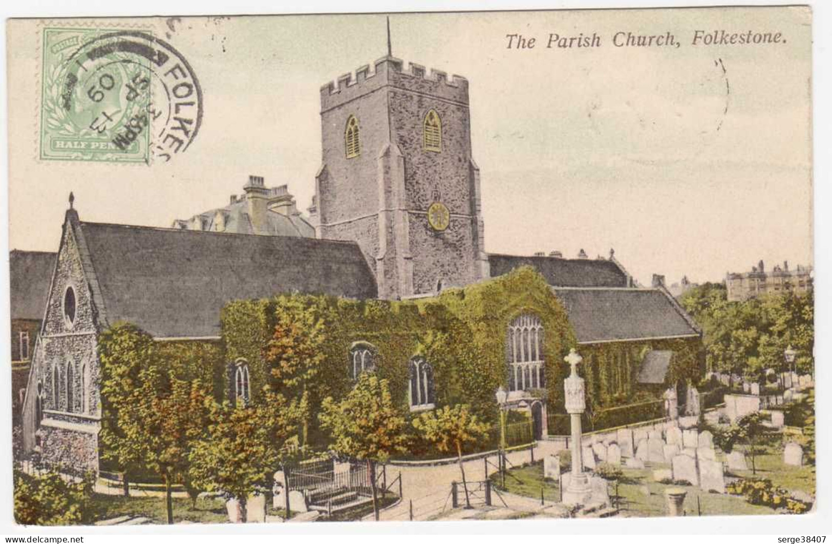 FOLKESTONE - The Parish Church - 1909 # 11-7/18 - Folkestone