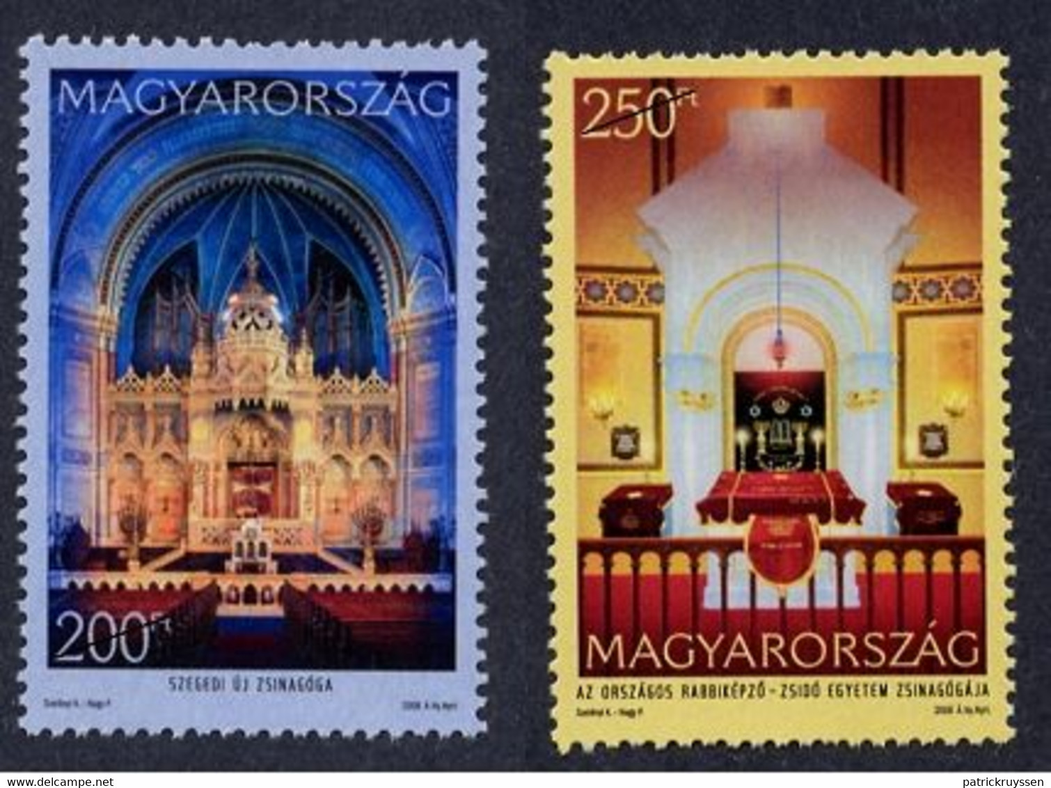 Hungary 2008 Hongrie Synagogues Juive Jude Architecture 2v  Mnh - Mosquées & Synagogues