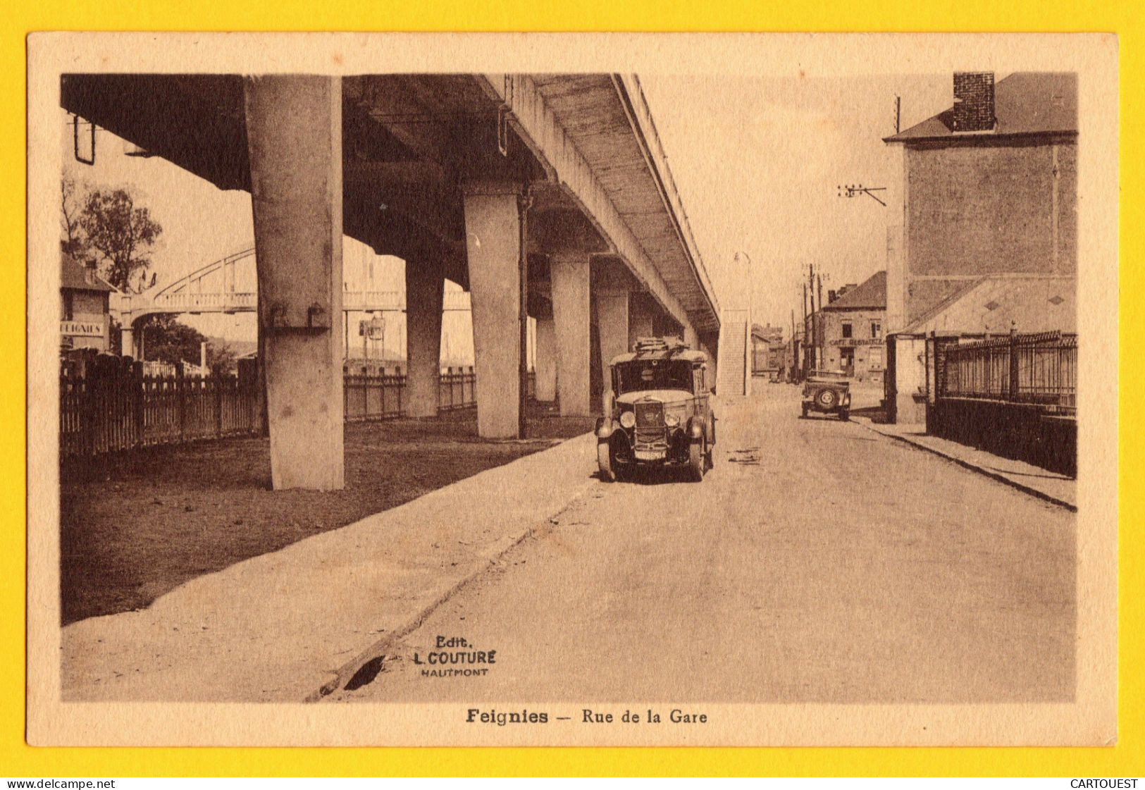 59 FEIGNIES RUE DE LA GARE - VOITURES - Vieux Tacot - Feignies