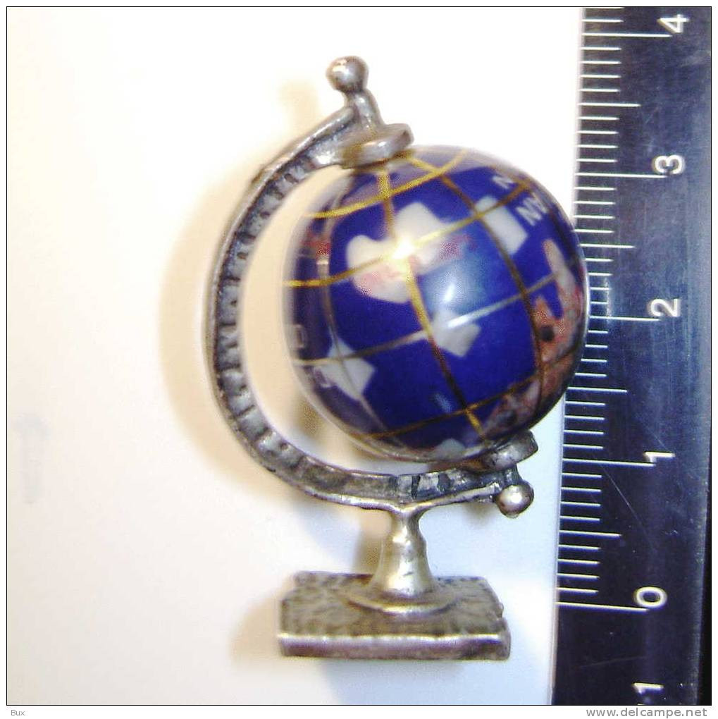 WORLD MAP PICCOLO  MAPPAMONDO  ARGENT MASSIF ARGENTO SILBER   ITALY ITALIE  CARTE 7 1612009 - Silverware